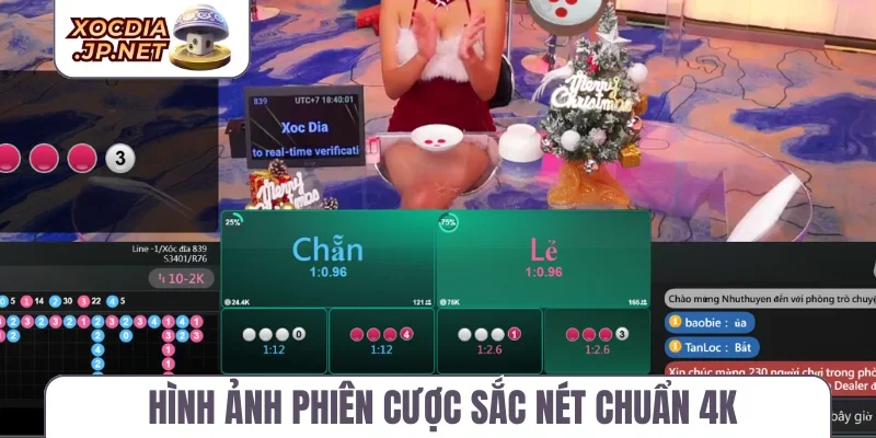 Hình ảnh phiên cược sắc nét chuẩn 4K