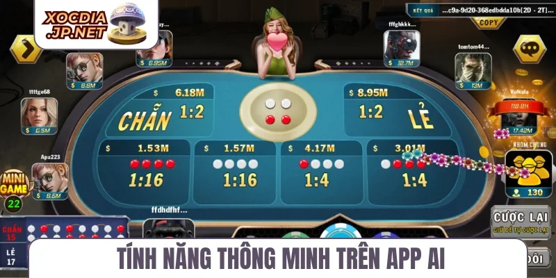 Tính năng thông minh trên app AI
