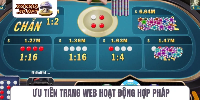 Ưu tiên trang web hoạt động hợp pháp