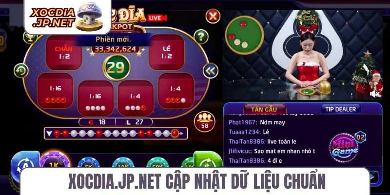 Xocdia.jp.net cập nhật dữ liệu chuẩn